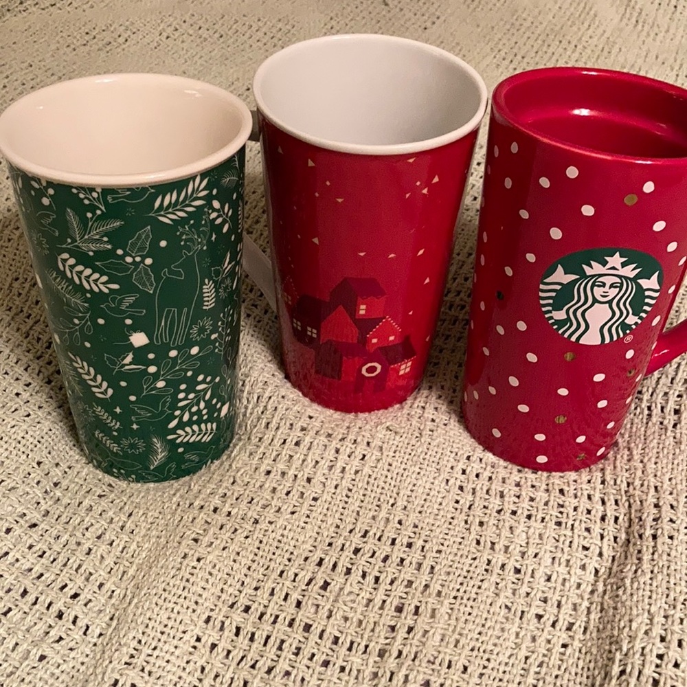 Starbucks Christmas Mugs, set of 3